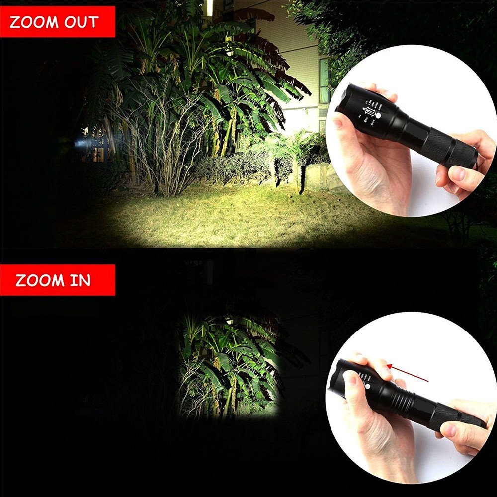 1000 Lumen T6 Handhold 5 Modes Zoomable design Tactical Flashlight LED Torch Flashlight