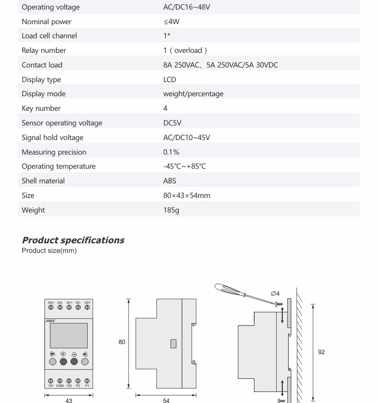 Cheap price SUMMIT elevator overload indicator switch OMS-160