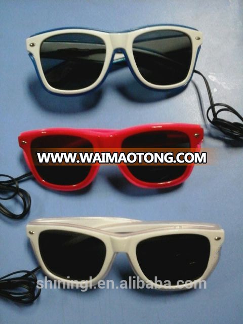 Sound Activated Flashing EL light up Glasses