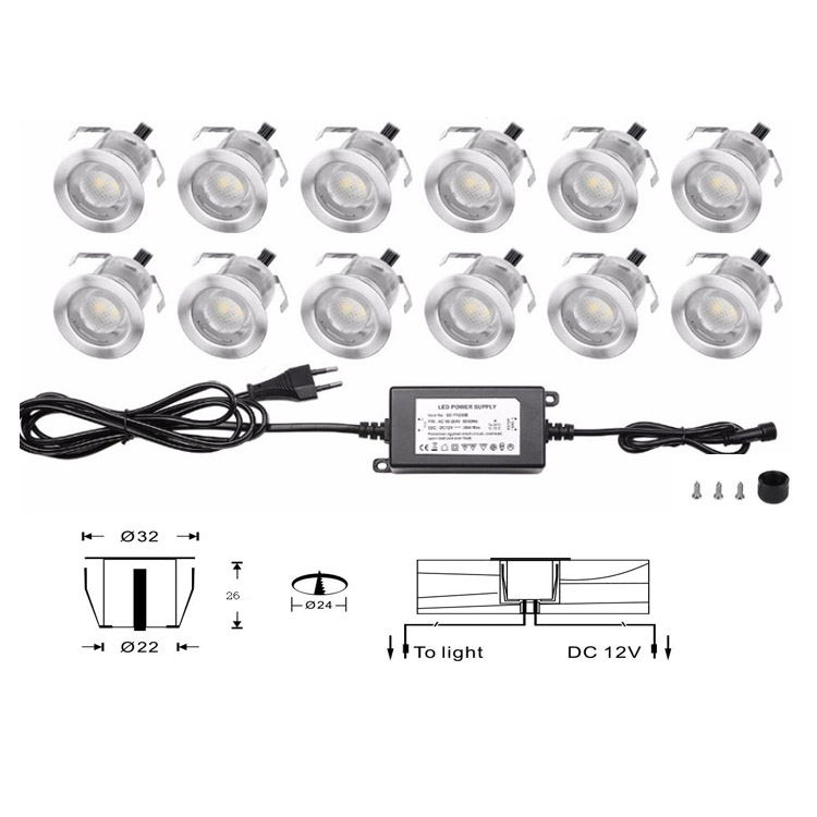 IP67 12v 0.6w stainless steel led floor lights led deck light led garden lights