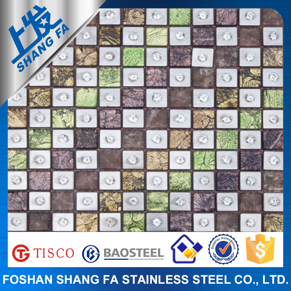 Hexagon Sliver Color Decorative Stainless Steel Mosaic