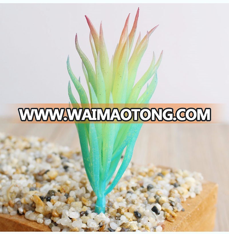 Factory fake plants artificial plastic flocking flower succulent plants for home garden decoration