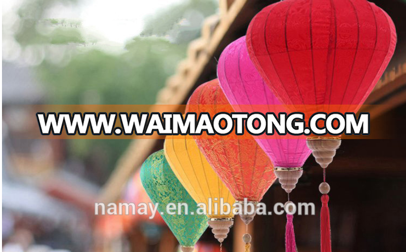 New Style High Quality Hanging Diamond Shape Vietnam Silk Lanterns