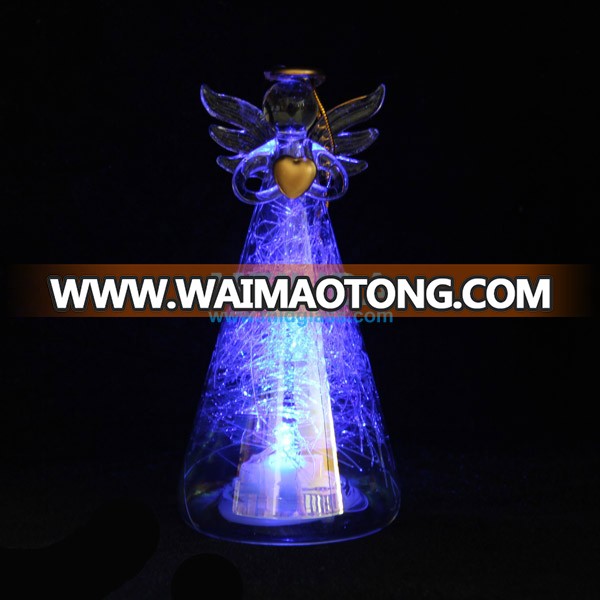 Wholesale Light Up Glass Angel Ornament