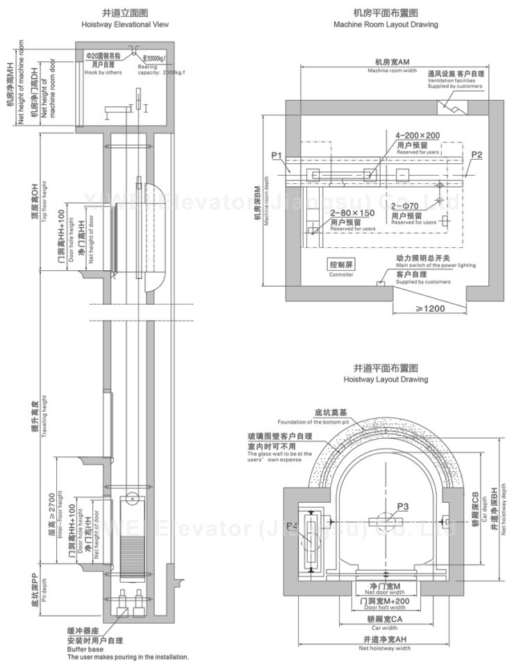 High Quality  mini glass sightseeing elevator