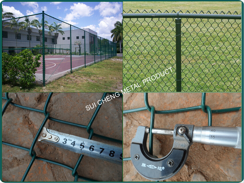 guangzhou  Factory Residential Black Coated Chain Link Fencing