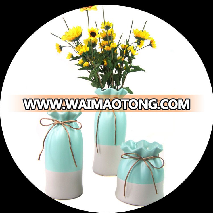 Porcelain vase cheap home decoration use custom ceramic flower vase with different design