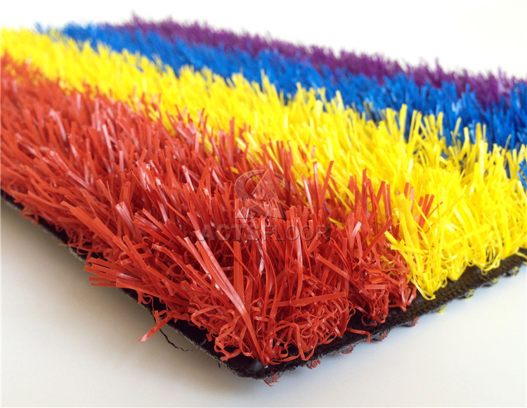 T23 Rainbow Colorful Kindergarten Running Track Artificial Grass Turf