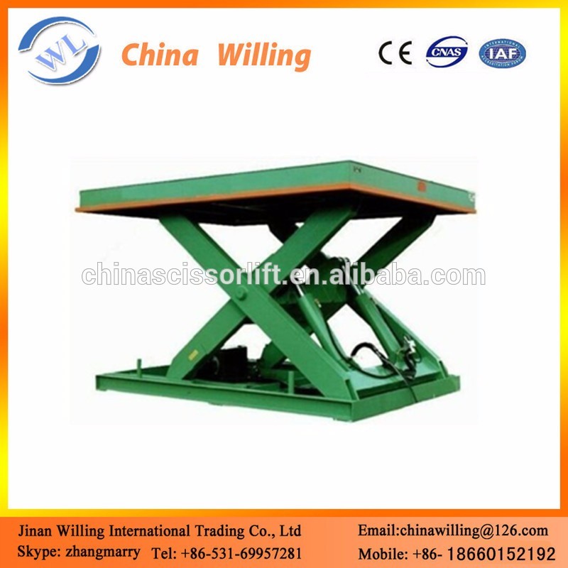 CE stationary central hydraulics full rise scissor lift cheap scissor lift WLG1.0-2.7