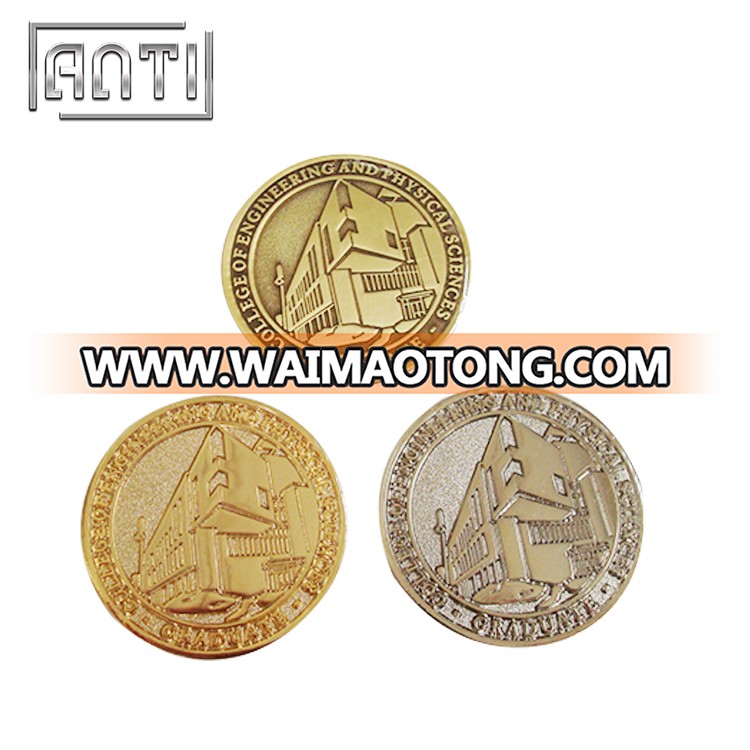 2019 Custom make your own gold printed plated coin