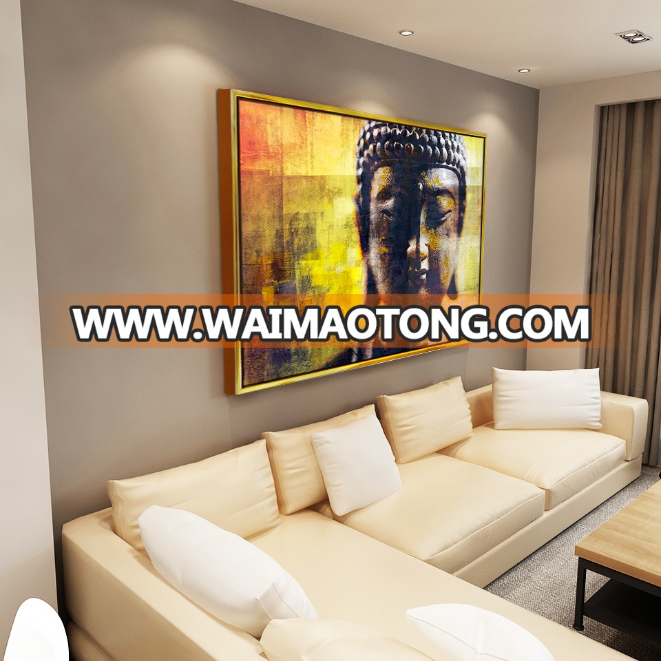 Best price custom painting Buddha wall framed canvas art