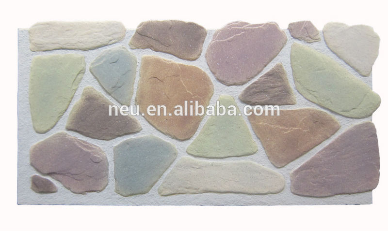 Interior Exterior Colorful Faux Stone Covering Finishes Tile Panel