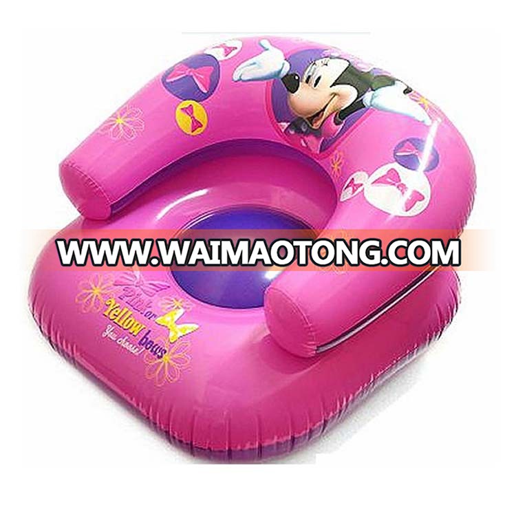 Wholesale cartoon animal shaped pvc inflatable sofa for kids