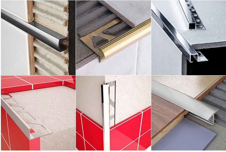 Latest Design 4mm 5mm 6mm 7mm 8mm Aluminum Tile Trim Profile