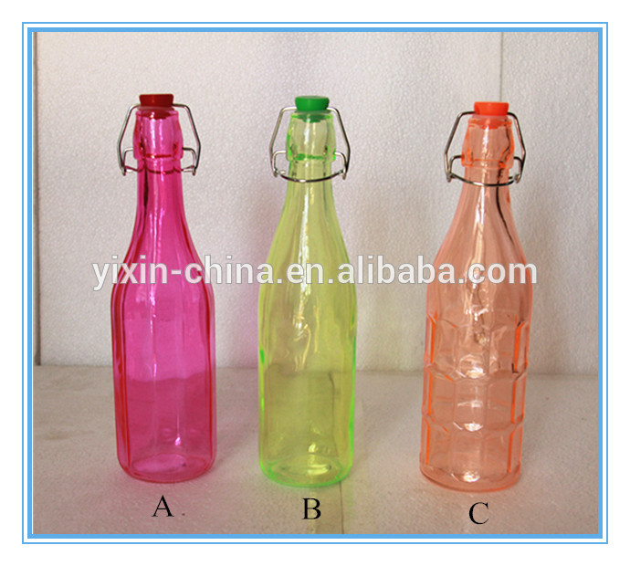 1L 500ML Round Water Bottle Clear or Colored Water Bottle