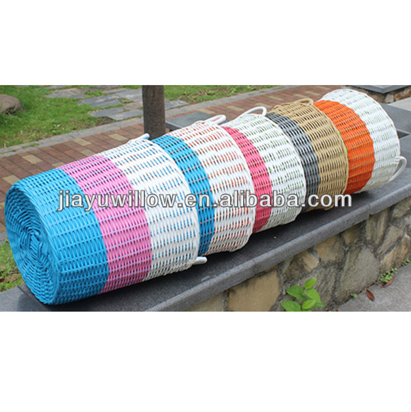 Colored Plastic rattan laundry basket