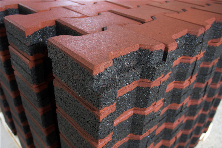 ACTSFLOOR Brand Top Quality Soft Material SBR Recycle Rubber Floor Brick Tile