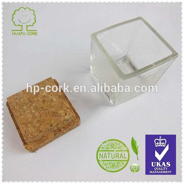 shaped cork lid for glass cup