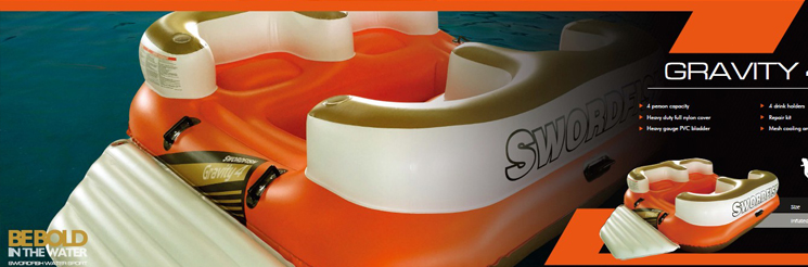 4 persons Inflatable Floating Island with Canopy