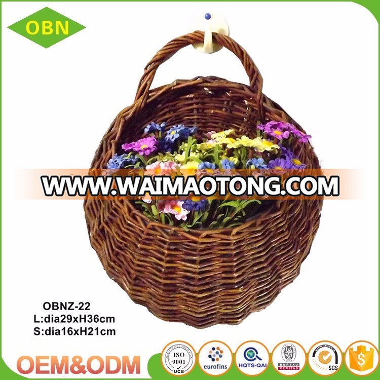 China factory high quality beautiful hanging flower gift basket wholesale decorate your garden