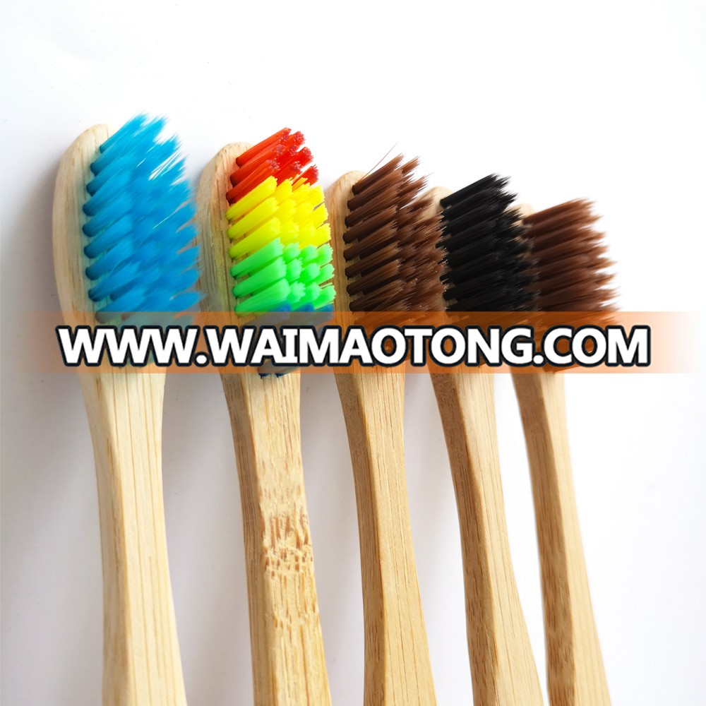 Wholesale Natural Bamboo Toothbrush Eco Friendly Bamboo Charcoal Toothbrush