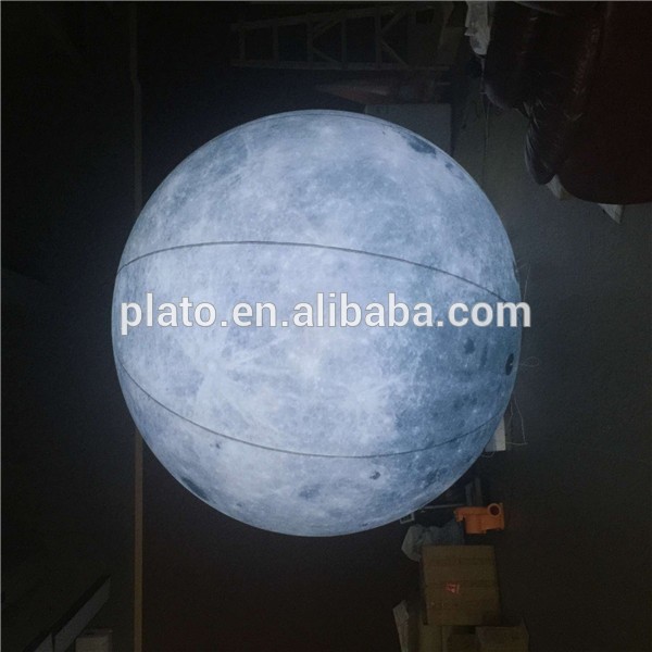 Advertising big inflatable globe moon balloon with led for event