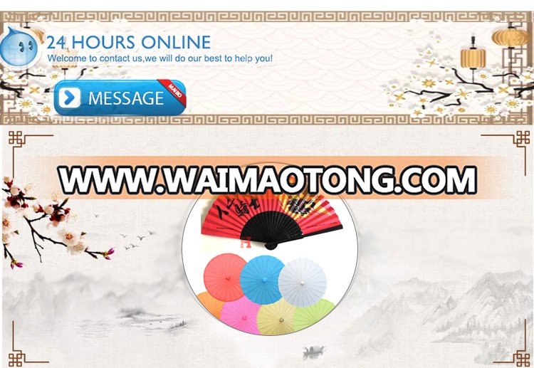 Custom Fashion logo big bamboo hand fan  with good price