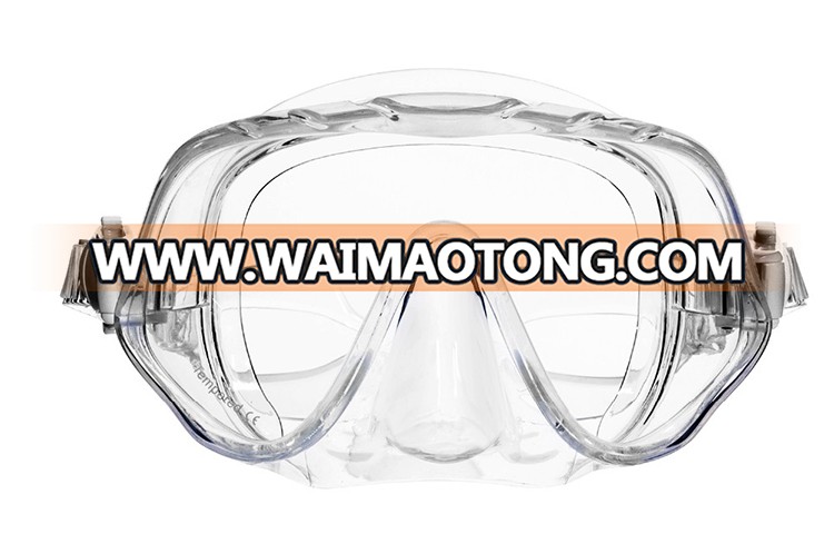 Wide View Underwater Single Lens liquid Silicone Frameless Diving Mask