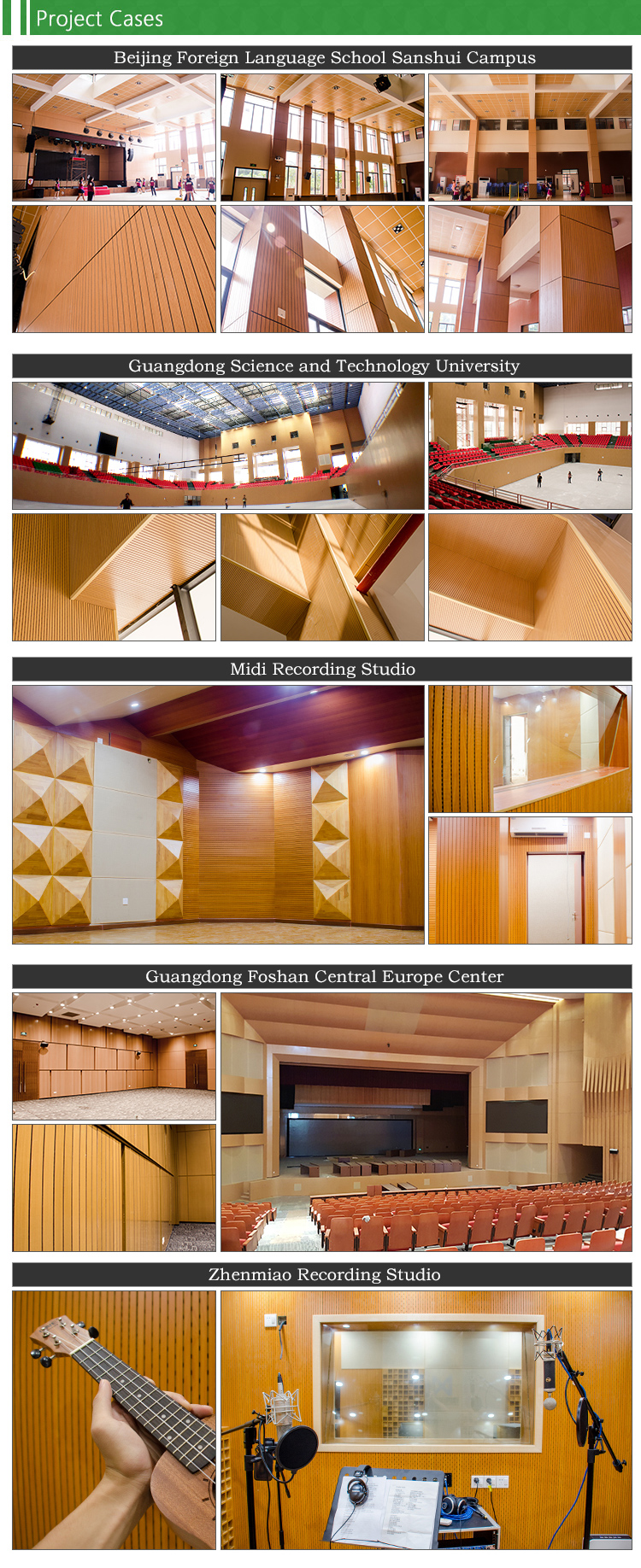 TianGe Soundproofing/sound absorbing acoustic wood grooved mdf ceiling and wall board