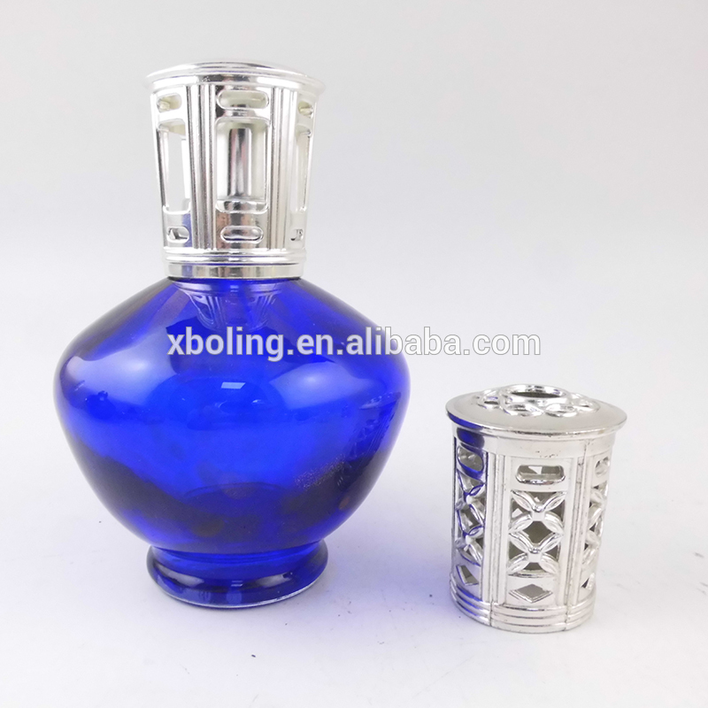 elegant blue decorative craft  pattern aroma essential oil  burner aroma lamp