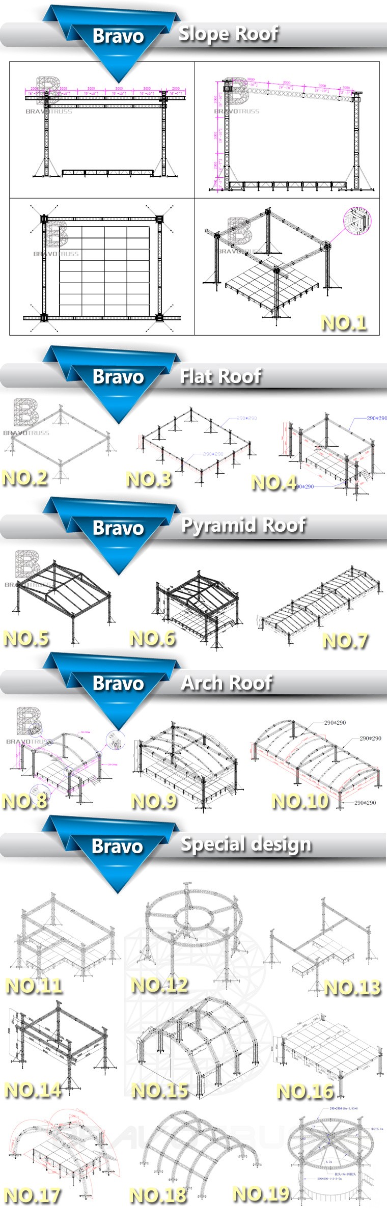 Bravo Stage Roof Truss