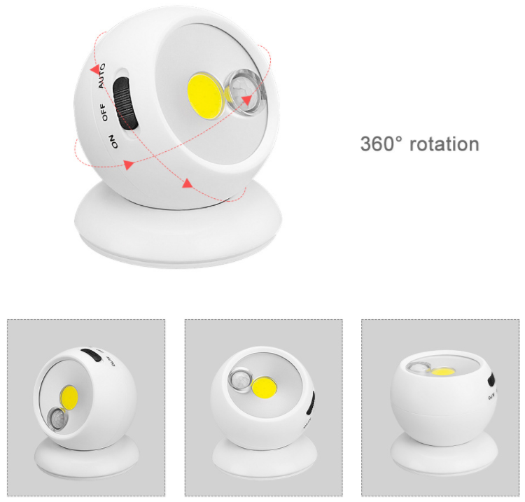 New design powerful COB led source night light motion sensor light