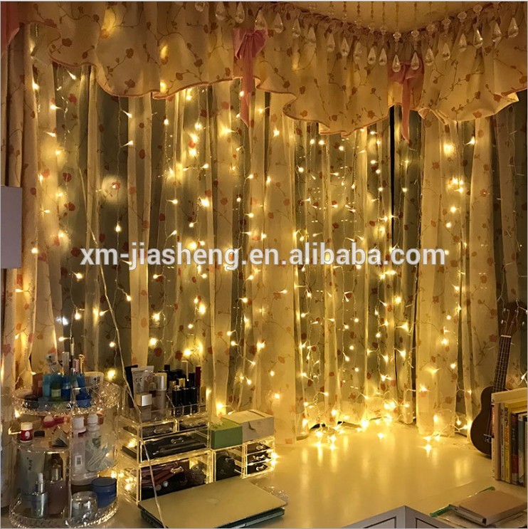 Hotsales 300 led 3*3m USB remote soft copper wire fairy icicle curtain light for Christmas,Decoration,window,wedding,hotel