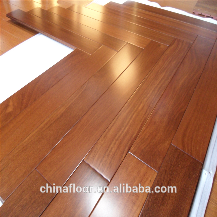 Prefinished T&G joint Mahogany Color Brazilian Teak solid wood flooring