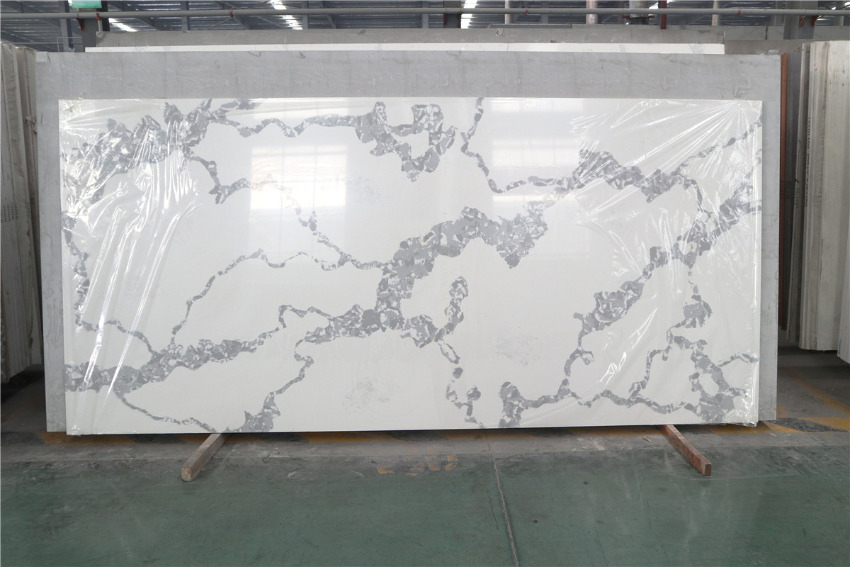 Calacatta quartz stone 1546 , calacatta marble, Calacatta Quartz Slab