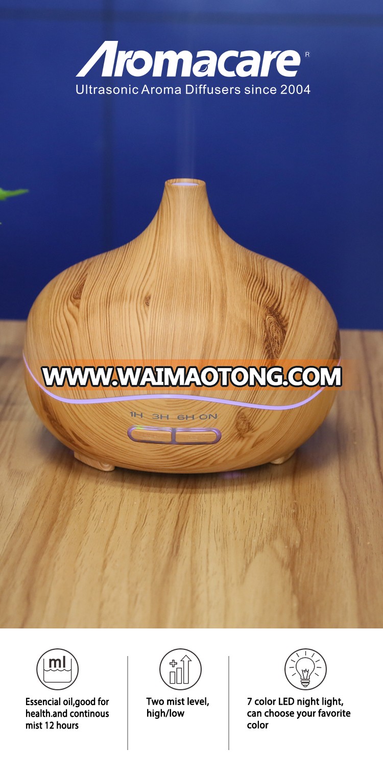 300ML Aromatherapy Essential Oil Diffuser Bamboo Wood Grain Aroma Diffuser 2019 New