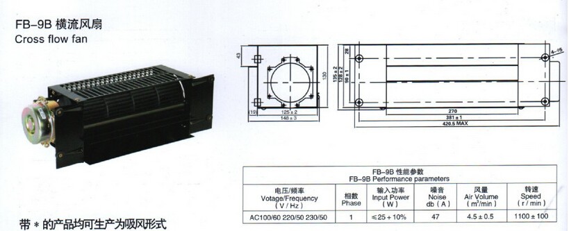 Elevator component/elevator air blower/Lift Blower Fan/FB-9B