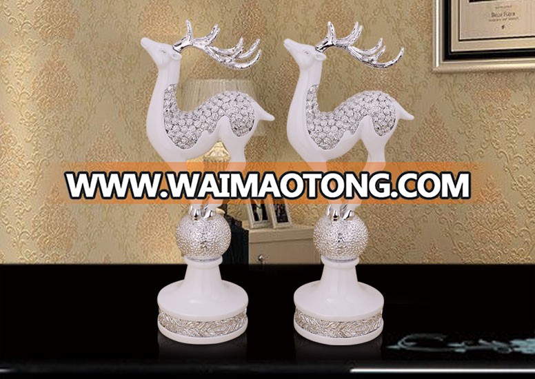 Christmas decor resin deer statue for home ornament