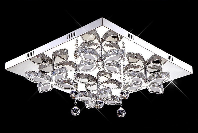 Modern bedroom LED crystal ceiling lamp