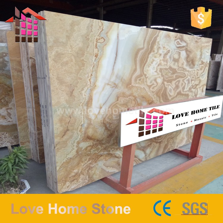 New hot sale product TV background wall tiles transparent slab Onyx marble slabs