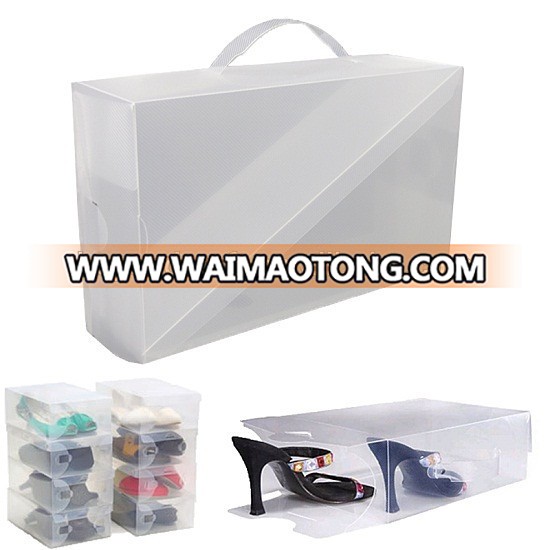 PP Poly Stackable Home Packing Shoe Box With Divider