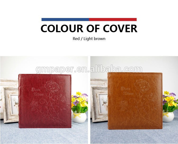 GuanMei Book Bound 4D 2up Photo Album With PU Leather Cover album 50 Sheets photo album