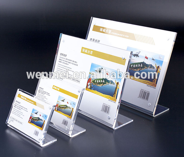 Hot Sale Customized Acrylic T / L shape Classic Double-sided Sign Holder