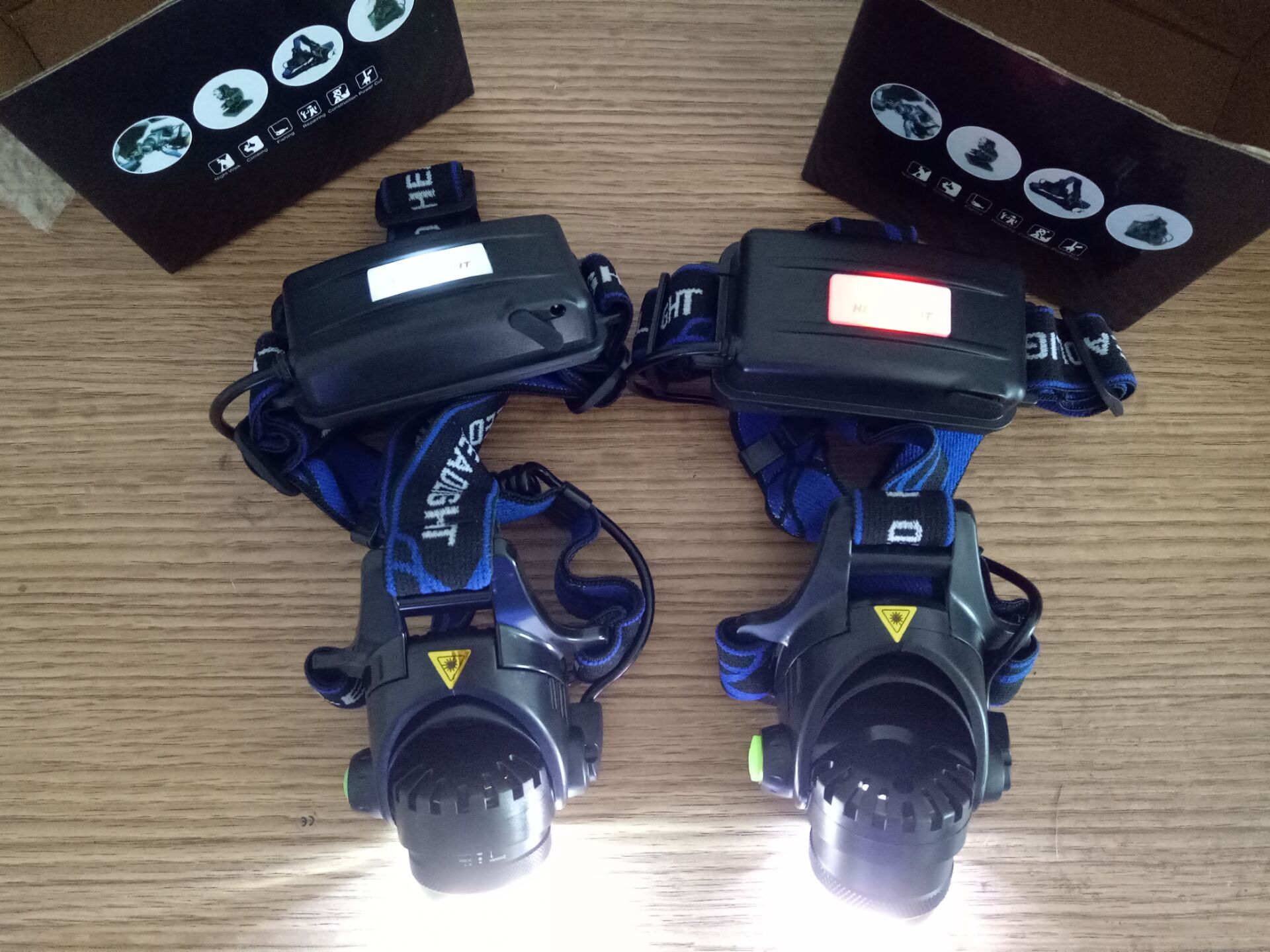 High power led rechargeable headlamp for outdoor