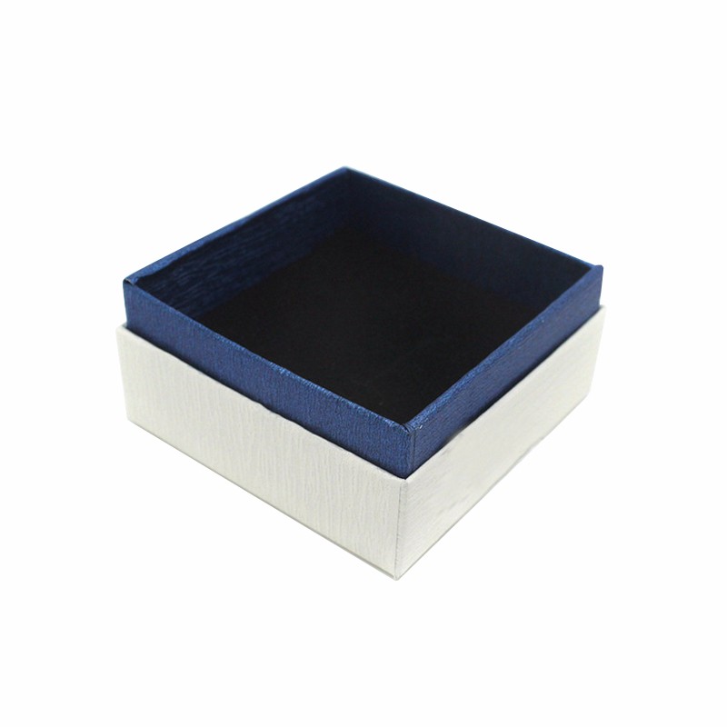 Jewelry Packaging White Cover Blue Bottom Carrying Storage Boxes Pink Gift Box For Ring Paper Box