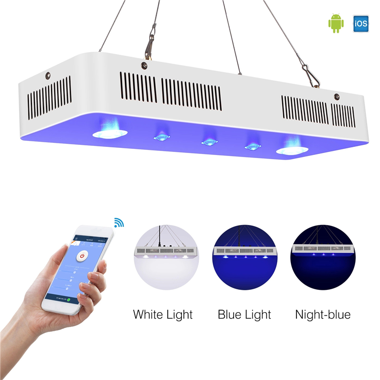 2019 Wifi remote control smart full spectrum 169w coral reef growing cob led aquarium light