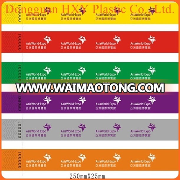 2019 one-off paper tyvek wristbands for event favor