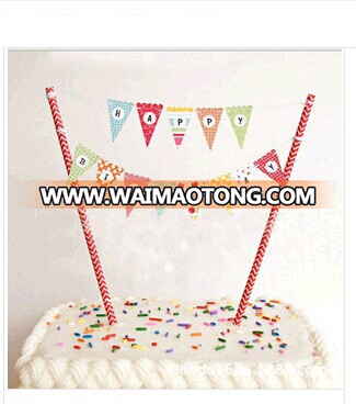 Eco-friendly custom designs birthday party cake banner decorations