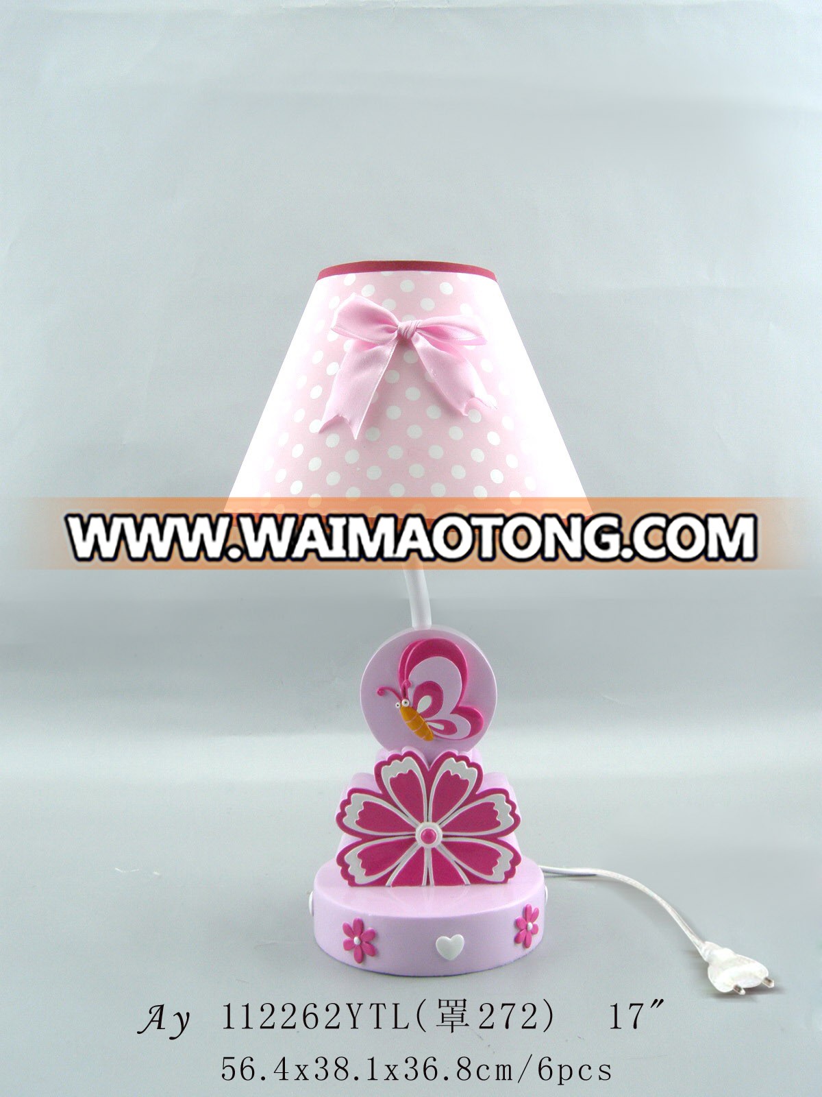 Lovely girl figurine Kids gifts resin study table lamp