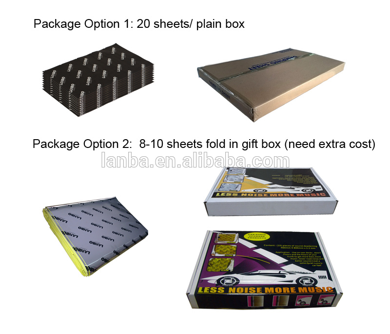 Car van sound deadening and abosrbing material